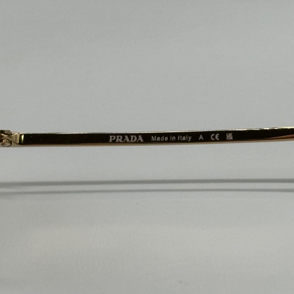 NEW PR A60S 5AK70G PRADA GOLD GREEN SQUARE SPR A60 5AK70G WOMEN SUNGLASSES - Picture 10 of 11